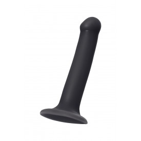 Черный фаллос на присоске Silicone Bendable Dildo M - 18 см.