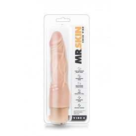 Телесный вибратор-реалистик с шипиками в основании Mr. Skin Cock Vibe 4 - 20,3 см.