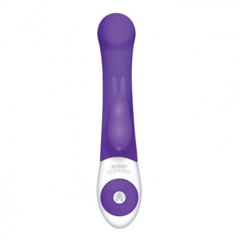 Фиолетовый стимулятор G-точки с клиторальным отростком The G-spot Rabbit - 22 см.